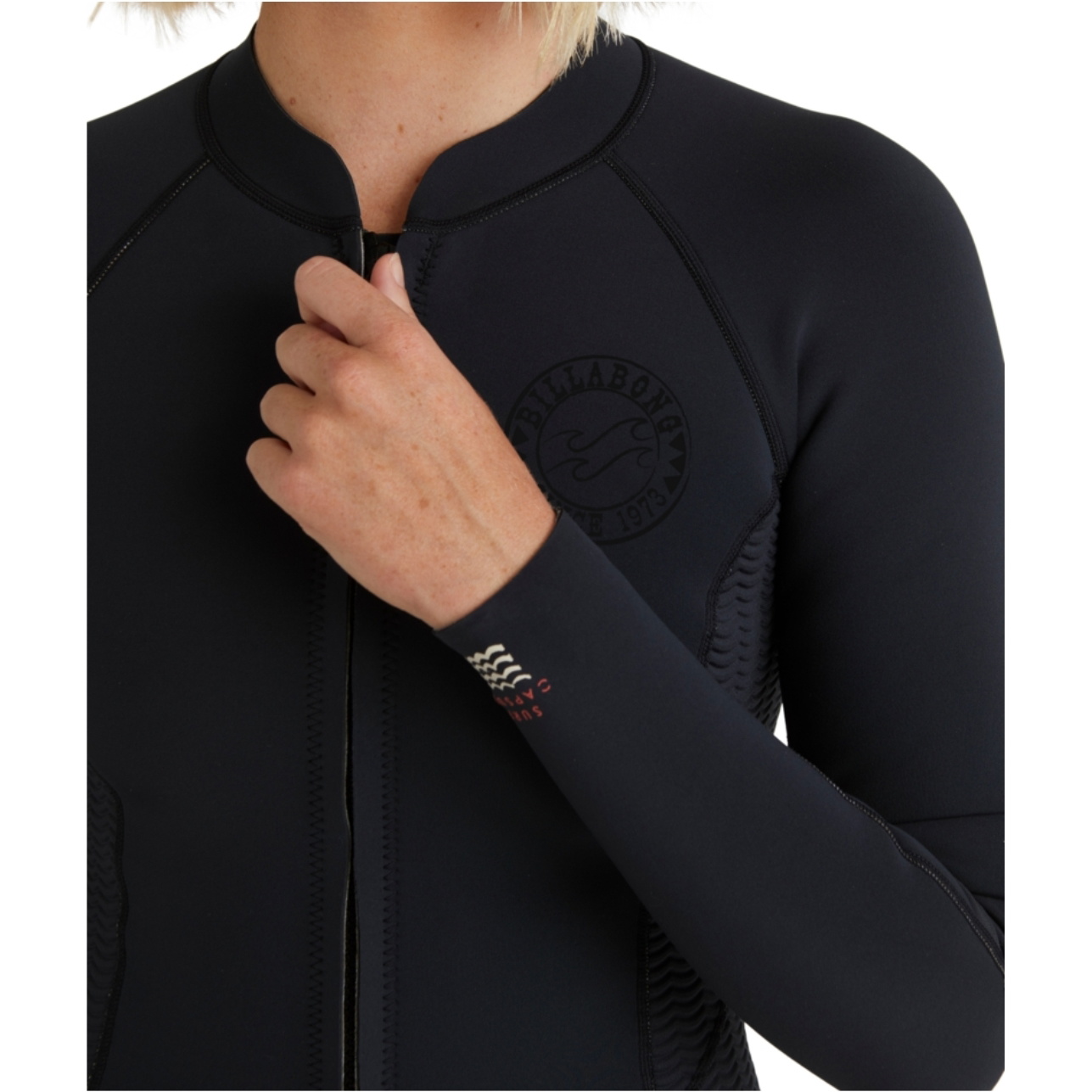 2026 Billabong Womens Peeky Natural 1mm Front Zip Jakke ABJW800108 - Black